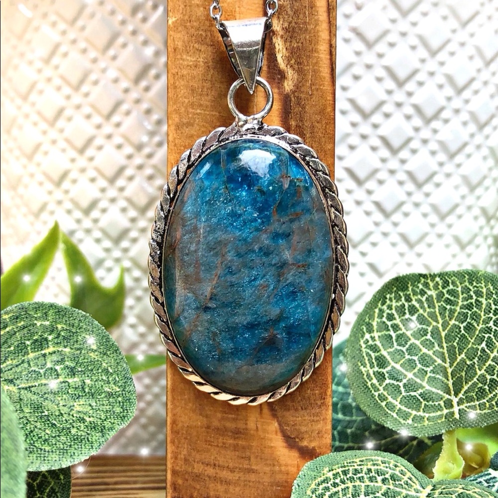 .925 Blue Apatite Necklace🦋